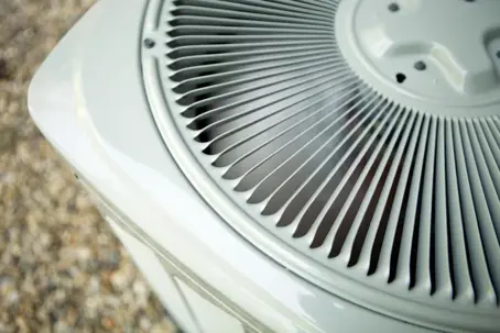 overhead view of AC condenser